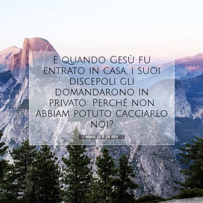 Picture 07 - Marco 9:28 RIV - E quando Gesù fu entrato in casa, i suoi - Bible Verse Picture