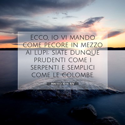 Picture 07 - Matteo 10:16 RIV - Ecco, io vi mando come pecore in mezzo ai lupi; - Bible Verse Picture