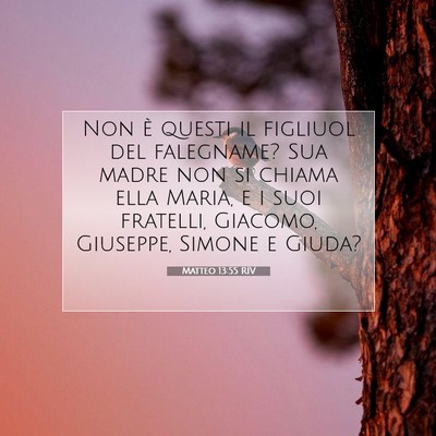 Picture 07 - Matteo 13:55 RIV - Non è questi il figliuol del falegname? Sua - Bible Verse Picture