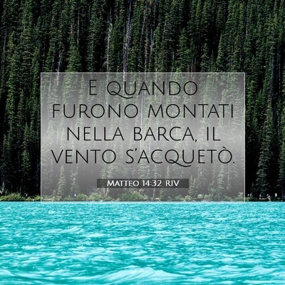 Picture 07 - Matteo 14:32 RIV - E quando furono montati nella barca, il vento - Bible Verse Picture