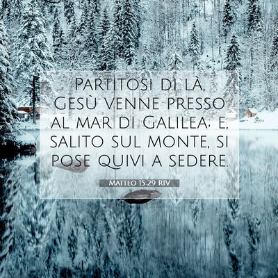 Picture 07 - Matteo 15:29 RIV - Partitosi di là, Gesù venne presso al mar di - Bible Verse Picture