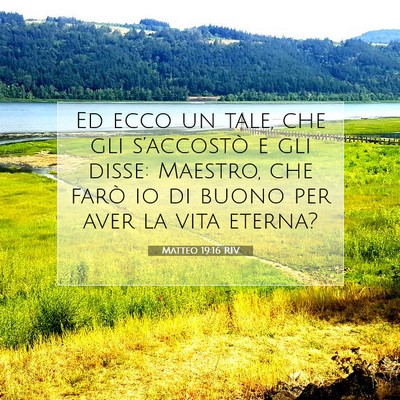 Picture 07 - Matteo 19:16 RIV - Ed ecco un tale, che gli s’accostò e gli - Bible Verse Picture