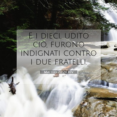 Picture 07 - Matteo 20:24 RIV - E i dieci, udito ciò, furono indignati contro i - Bible Verse Picture