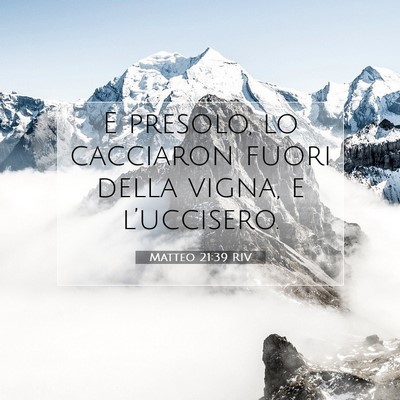 Picture 07 - Matteo 21:39 RIV - E presolo, lo cacciaron fuori della vigna, e - Bible Verse Picture