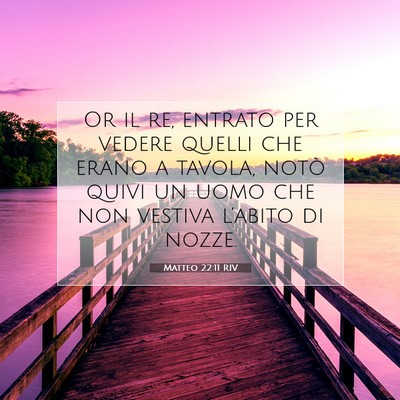 Picture 07 - Matteo 22:11 RIV - Or il re, entrato per vedere quelli che erano a - Bible Verse Picture
