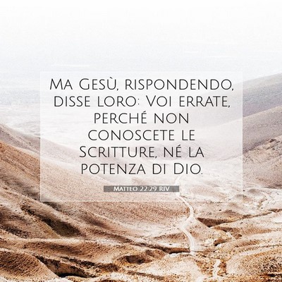Picture 07 - Matteo 22:29 RIV - Ma Gesù, rispondendo, disse loro: Voi errate, - Bible Verse Picture