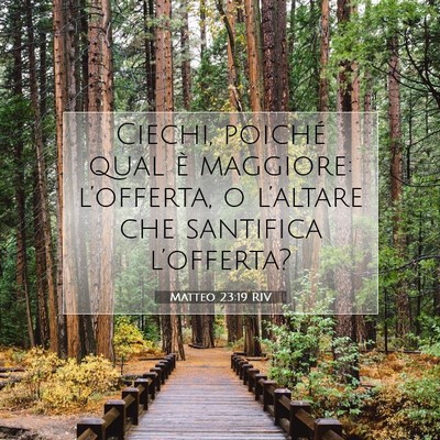 Picture 07 - Matteo 23:19 RIV - Ciechi, poiché qual è maggiore: l’offerta, o - Bible Verse Picture