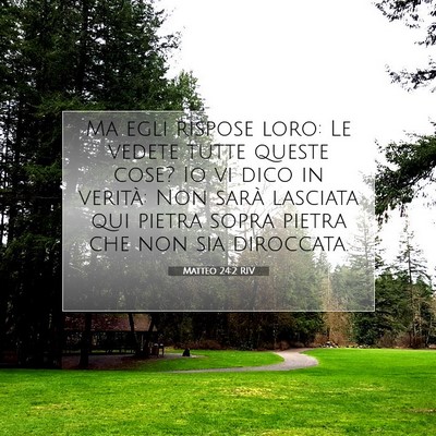 Picture 07 - Matteo 24:2 RIV - Ma egli rispose loro: Le vedete tutte queste - Bible Verse Picture