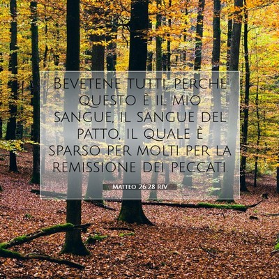 Picture 07 - Matteo 26:28 RIV - Bevetene tutti, perché questo è il mio sangue, - Bible Verse Picture