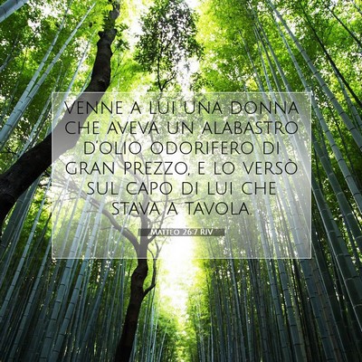 Picture 07 - Matteo 26:7 RIV - venne a lui una donna che aveva un alabastro - Bible Verse Picture
