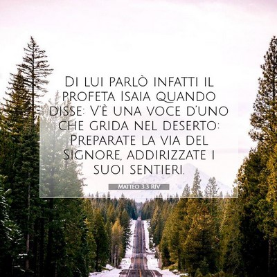 Picture 07 - Matteo 3:3 RIV - Di lui parlò infatti il profeta Isaia quando - Bible Verse Picture