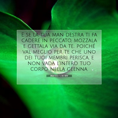 Picture 07 - Matteo 5:30 RIV - E se la tua man destra ti fa cadere in peccato, - Bible Verse Picture