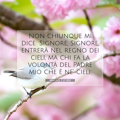 Picture 07 - Matteo 7:21 RIV - Non chiunque mi dice: Signore, Signore, entrerà - Bible Verse Picture