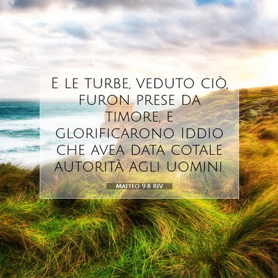 Picture 07 - Matteo 9:8 RIV - E le turbe, veduto ciò, furon prese da timore, e - Bible Verse Picture