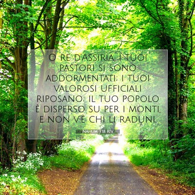 Picture 07 - Nahum 3:18 RIV - O re d’Assiria, i tuoi pastori si sono - Bible Verse Picture