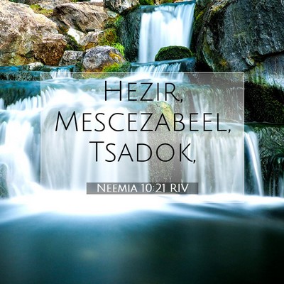 Picture 07 - Neemia 10:21 RIV - Hezir, Mescezabeel, - Bible Verse Picture