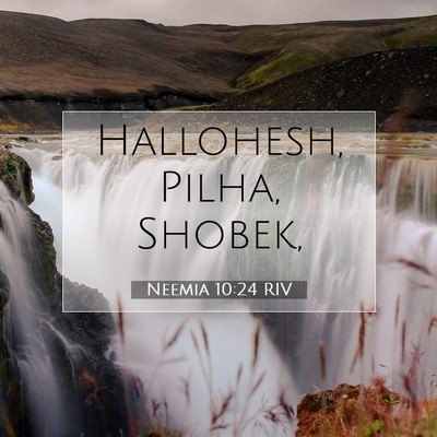 Picture 07 - Neemia 10:24 RIV - Hallohesh, Pilha, - Bible Verse Picture