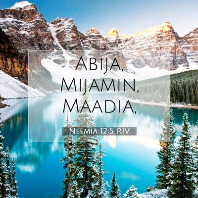 Picture 07 - Neemia 12:5 RIV - Abija, Mijamin, - Bible Verse Picture