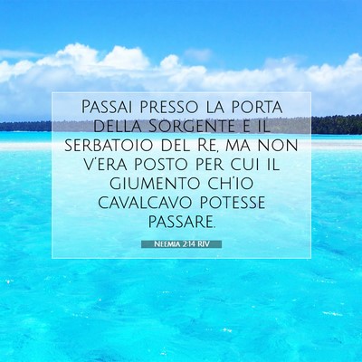 Picture 07 - Neemia 2:14 RIV - Passai presso la porta della Sorgente e il - Bible Verse Picture