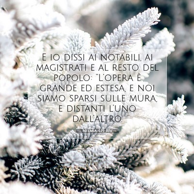 Picture 07 - Neemia 4:19 RIV - E io dissi ai notabili, ai magistrati e al resto - Bible Verse Picture