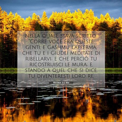 Picture 07 - Neemia 6:6 RIV - nella quale stava scritto: “Corre voce fra - Bible Verse Picture