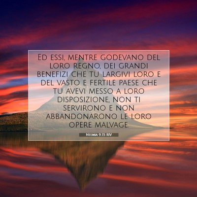 Picture 07 - Neemia 9:35 RIV - Ed essi, mentre godevano del loro regno, dei - Bible Verse Picture