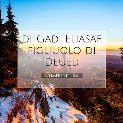 Picture 07 - Numeri 1:14 RIV - di Gad: Eliasaf, figliuolo di - Bible Verse Picture