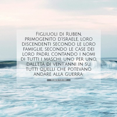 Picture 07 - Numeri 1:20 RIV - Figliuoli di Ruben, primogenito d’Israele, loro - Bible Verse Picture