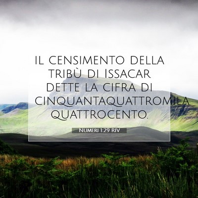 Picture 07 - Numeri 1:29 RIV - il censimento della tribù di Issacar dette la - Bible Verse Picture