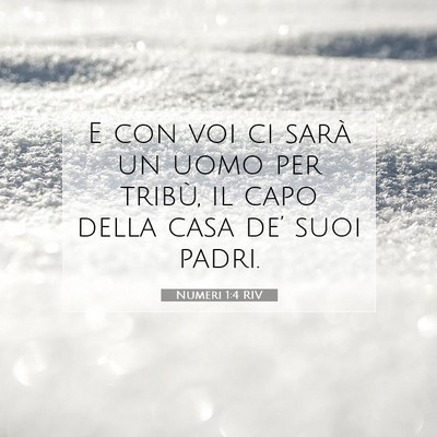 Picture 07 - Numeri 1:4 RIV - E con voi ci sarà un uomo per tribù, il capo - Bible Verse Picture
