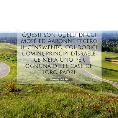 Picture 07 - Numeri 1:44 RIV - Questi son quelli di cui Mosè ed Aaronne fecero - Bible Verse Picture