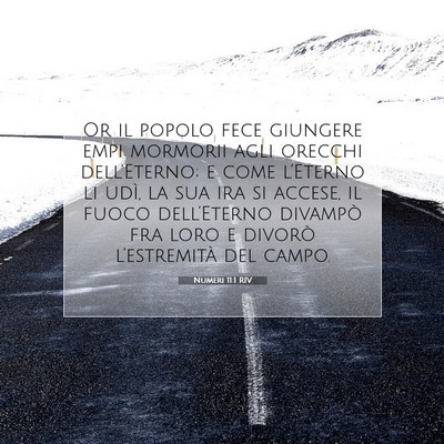 Picture 07 - Numeri 11:1 RIV - Or il popolo fece giungere empi mormorii agli - Bible Verse Picture