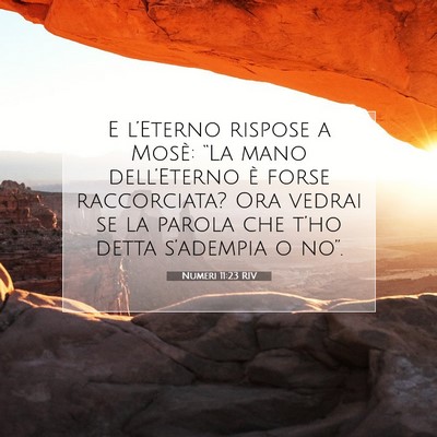 Picture 07 - Numeri 11:23 RIV - E l’Eterno rispose a Mosè: “La mano - Bible Verse Picture