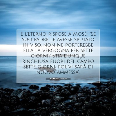 Picture 07 - Numeri 12:14 RIV - E l’Eterno rispose a Mosè: “Se suo padre le - Bible Verse Picture