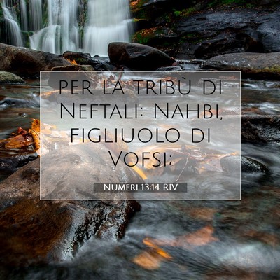 Picture 07 - Numeri 13:14 RIV - per la tribù di Neftali: Nahbi, figliuolo di - Bible Verse Picture