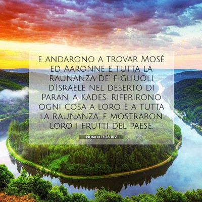Picture 07 - Numeri 13:26 RIV - e andarono a trovar Mosè ed Aaronne e tutta la - Bible Verse Picture