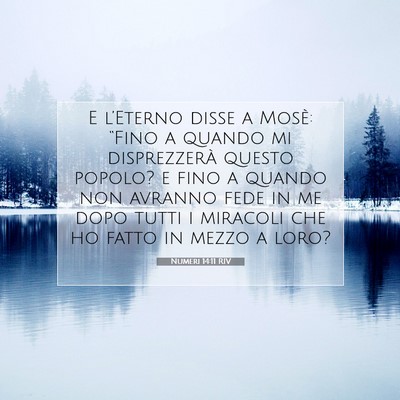 Picture 07 - Numeri 14:11 RIV - E l’Eterno disse a Mosè: “Fino a quando mi - Bible Verse Picture