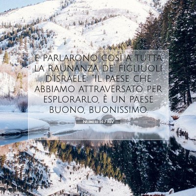 Picture 07 - Numeri 14:7 RIV - e parlarono così a tutta la raunanza de’ - Bible Verse Picture