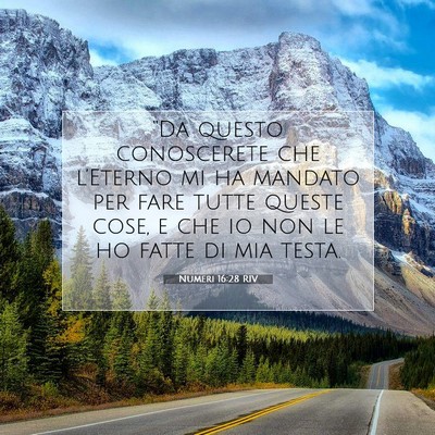 Picture 07 - Numeri 16:28 RIV - “Da questo conoscerete che l’Eterno mi ha - Bible Verse Picture
