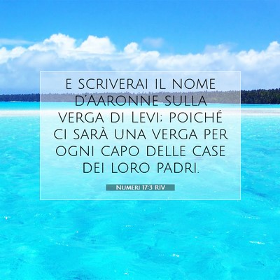 Picture 07 - Numeri 17:3 RIV - e scriverai il nome d’Aaronne sulla verga di - Bible Verse Picture