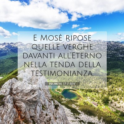 Picture 07 - Numeri 17:7 RIV - E Mosè ripose quelle verghe davanti all’Eterno - Bible Verse Picture