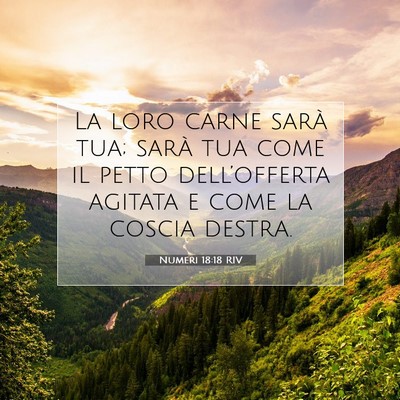 Picture 07 - Numeri 18:18 RIV - La loro carne sarà tua; sarà tua come il petto - Bible Verse Picture