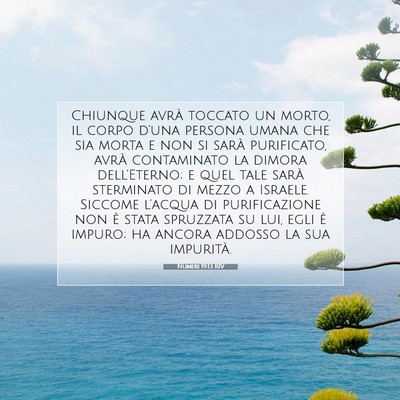 Picture 07 - Numeri 19:13 RIV - Chiunque avrà toccato un morto, il corpo d’una - Bible Verse Picture