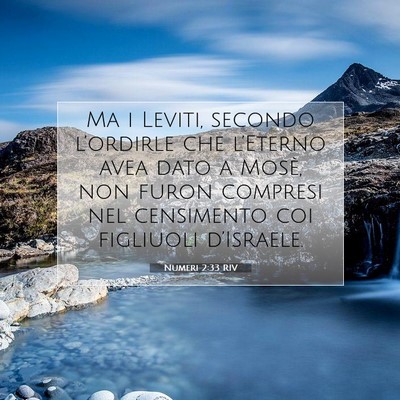 Picture 07 - Numeri 2:33 RIV - Ma i Leviti, secondo l’ordirle che l’Eterno - Bible Verse Picture