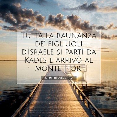 Picture 07 - Numeri 20:22 RIV - Tutta la raunanza de’ figliuoli d’Israele si - Bible Verse Picture