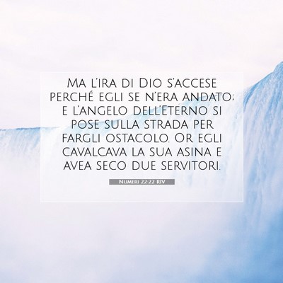 Picture 07 - Numeri 22:22 RIV - Ma l’ira di Dio s’accese perché egli se - Bible Verse Picture