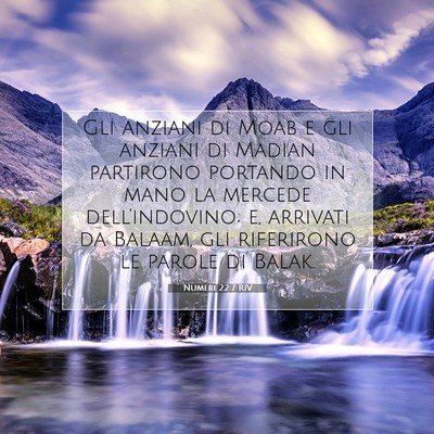 Picture 07 - Numeri 22:7 RIV - Gli anziani di Moab e gli anziani di Madian - Bible Verse Picture