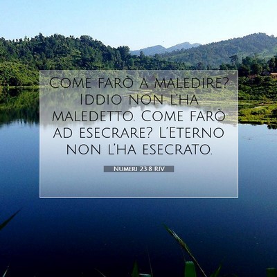 Picture 07 - Numeri 23:8 RIV - Come farò a maledire? Iddio non l’ha - Bible Verse Picture