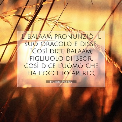 Picture 07 - Numeri 24:3 RIV - E Balaam pronunziò il suo oracolo e disse: - Bible Verse Picture
