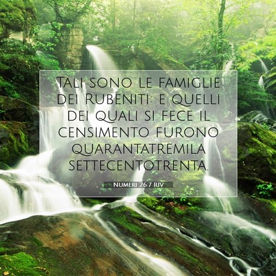 Picture 07 - Numeri 26:7 RIV - Tali sono le famiglie dei Rubeniti: e quelli dei - Bible Verse Picture